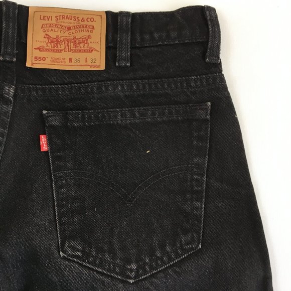 Levi's 550 Vintage Canada Made Black Jeans *36X32 - Picture 6 of 11
